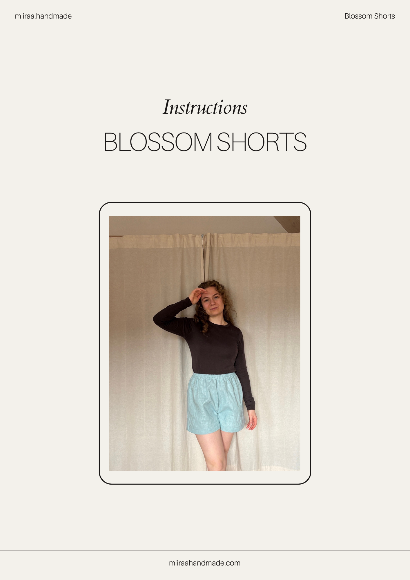 Blossom Shorts - Digital Sewing Pattern